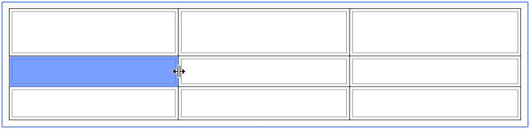 Dragging the Right Cell Border Dragging the Right Cell Border